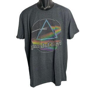 Pink Floyd Dark Side of the Moon T Shirt 2XL Grey Crewneck Short Sleeves Band